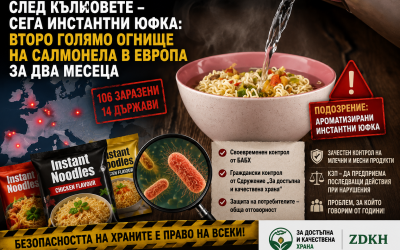 След кълновете – сега инстантни юфка: Второ голямо огнище на салмонела разтревожи Европа за по-малко от два месеца